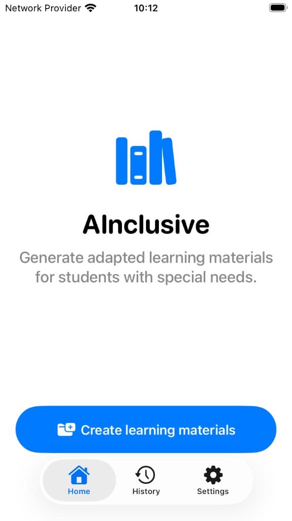 AInclusive home screen on iPhone